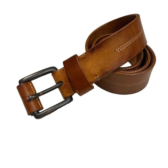 Brown Italian Leather Belt - Picture 1 of 7